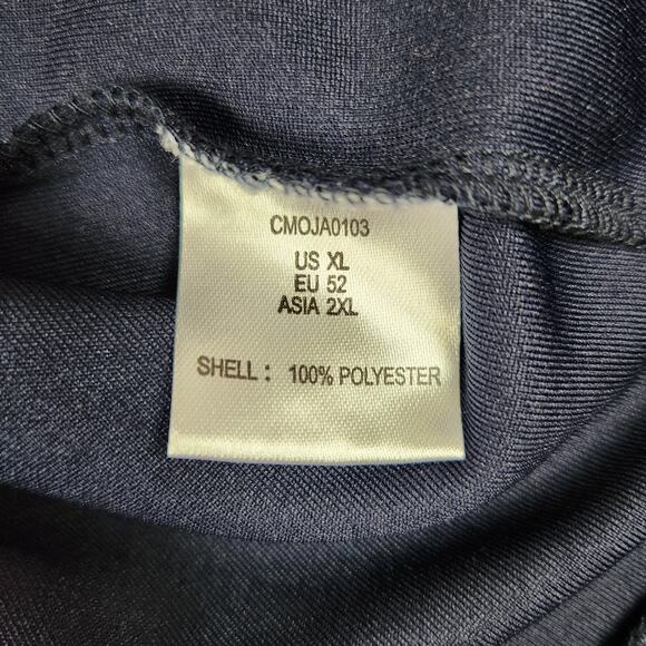 H2H Jacket Mens XL Active Slim Fit Track Lightweight Zip-up Long Sleeve Navy - Picture 9 of 13